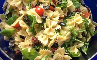 Italian Pasta Salad with Dried Tomatoes and Feta Cheese